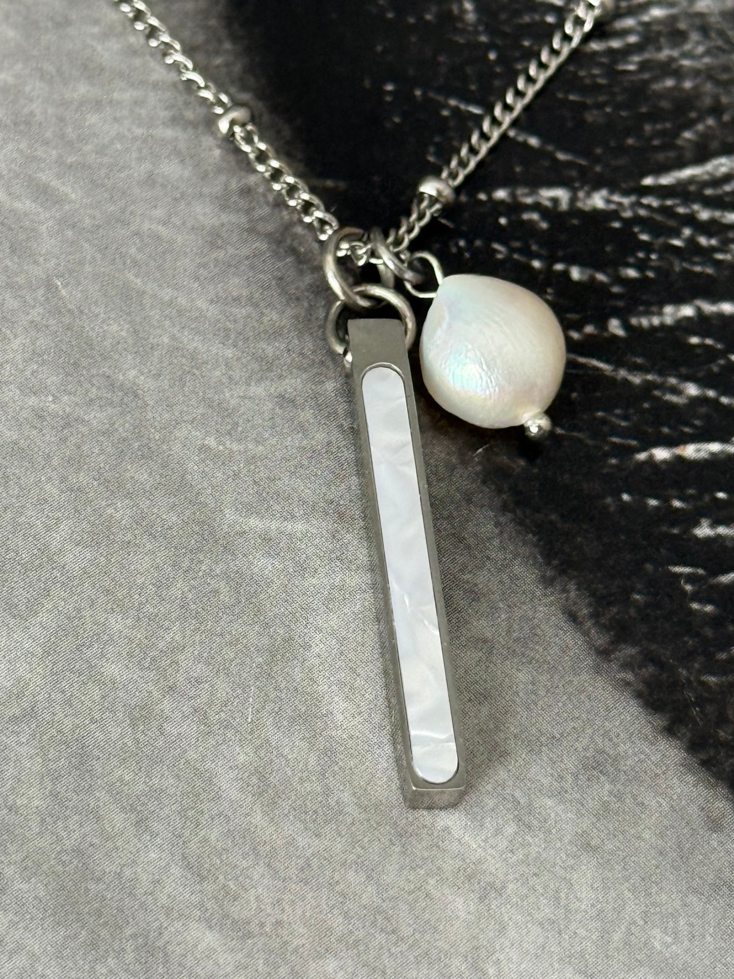 SILVER PEARL HARMONY NECKLACE