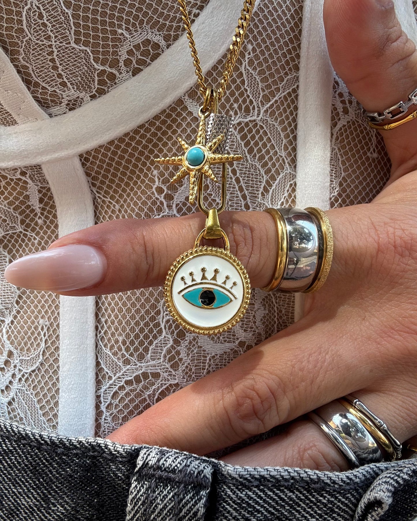 CELESTIAL EYE PENDANT NECKLACE