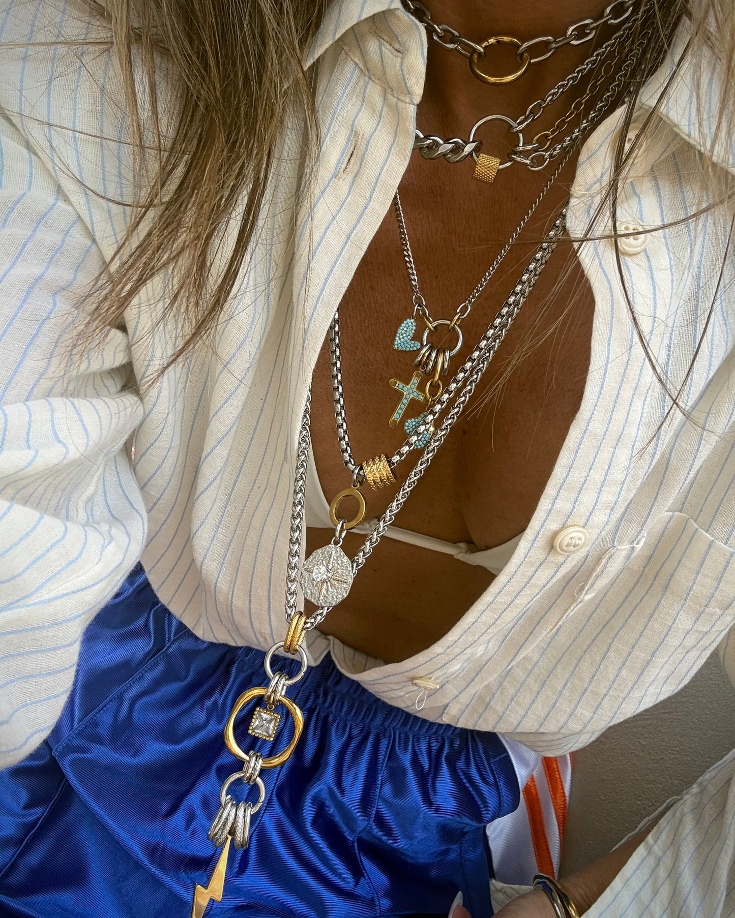 TURQUOISE CHARMS NECKLACE