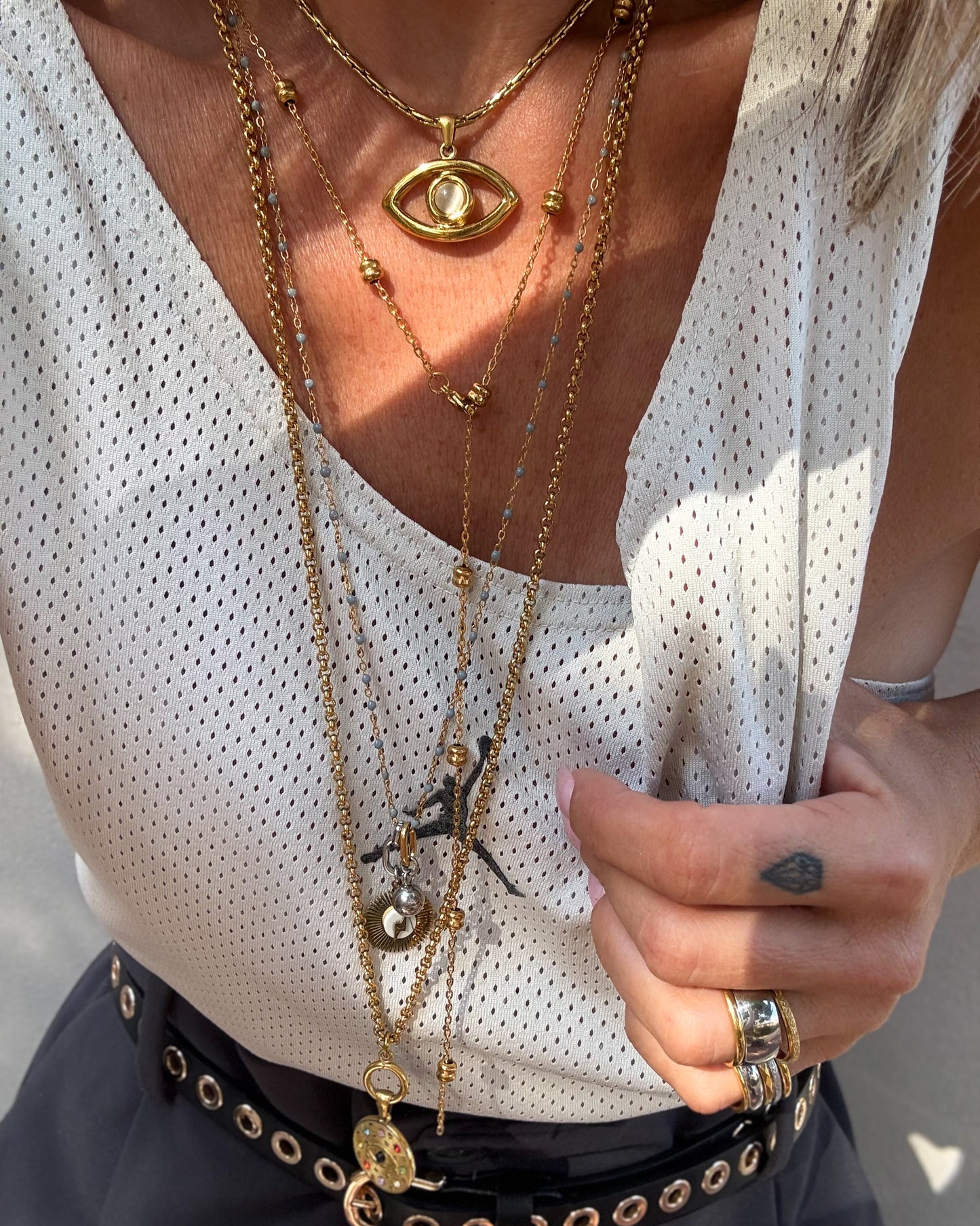 SUNBURST POWER CHARM NECKLACE