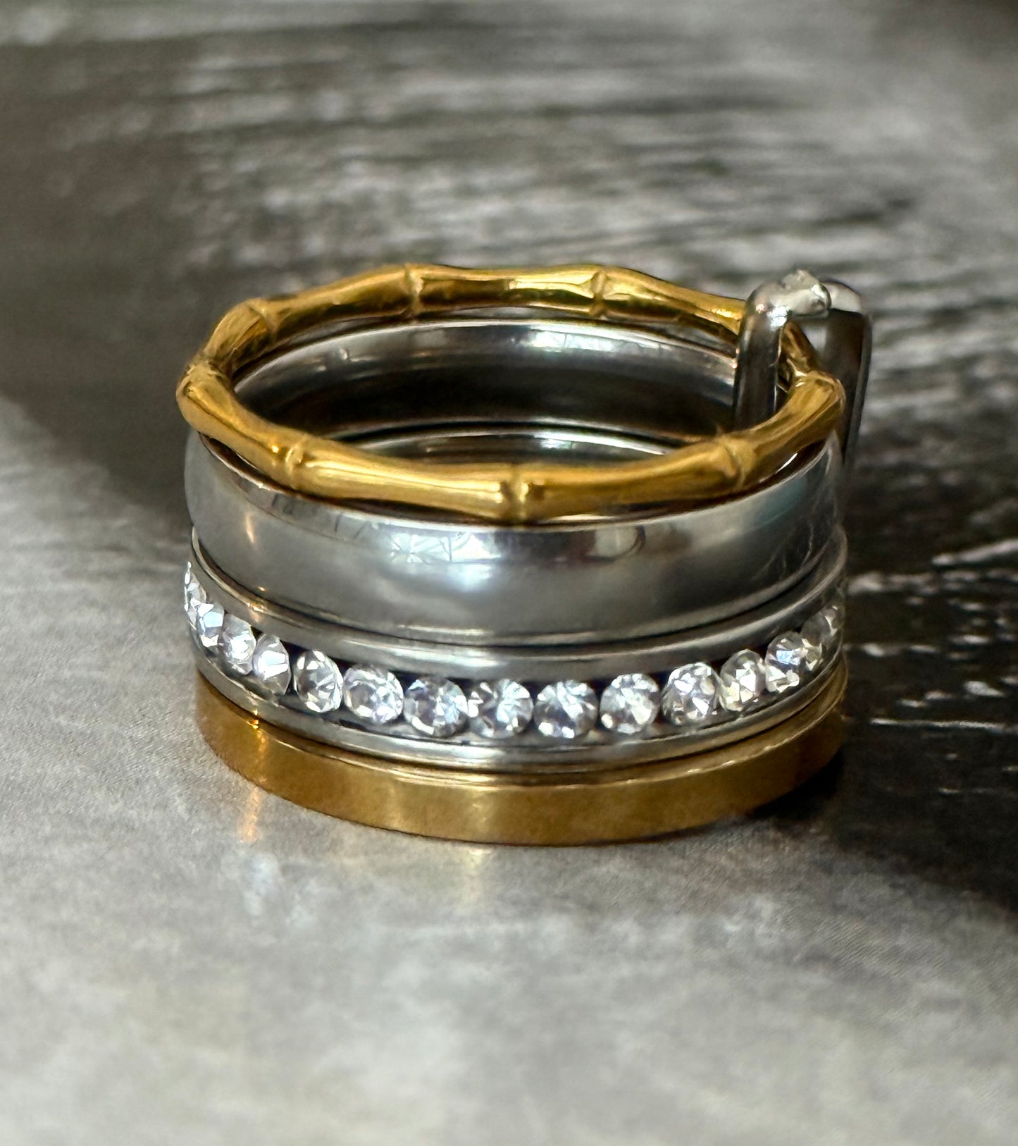 METAL MERGE RING (Size 8)