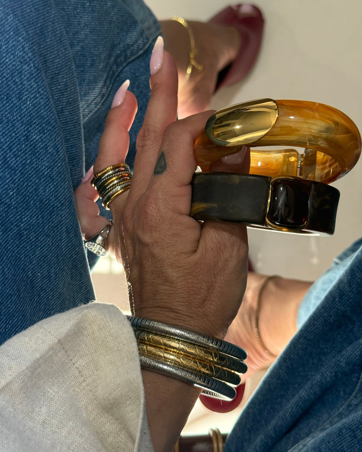 BROWN STATEMENT CUFF