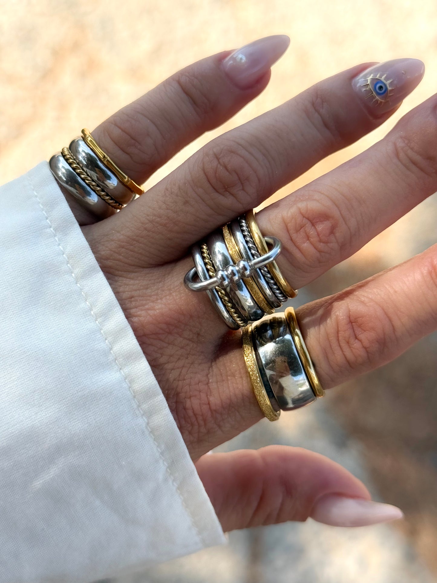 PRISM LINK RING (Size 7)
