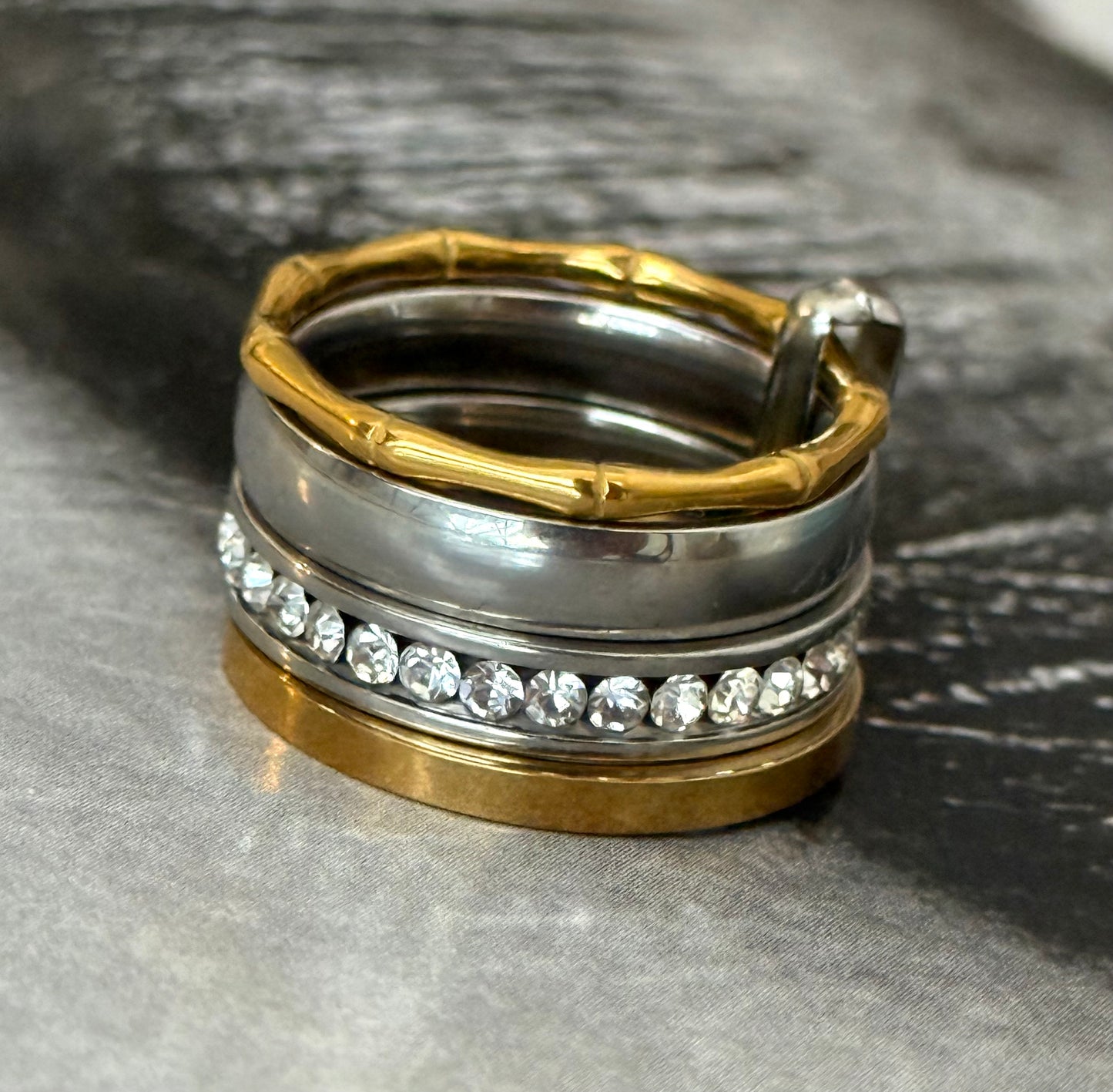 METAL MERGE RING (Size 8)