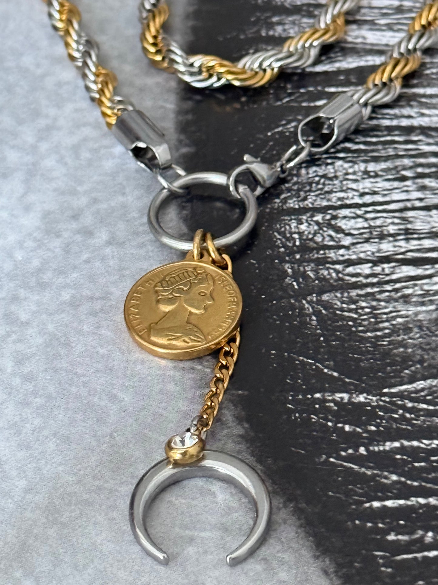 LUNAR COIN DUO NECKLACE