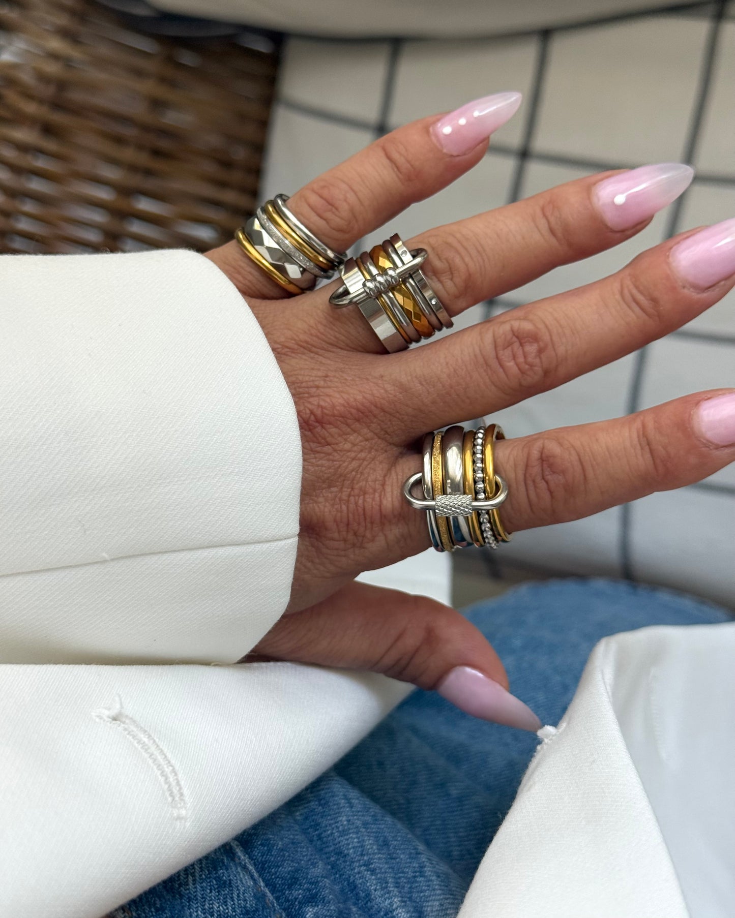 CHEVALIER LINK SET RING (SIZE 6)
