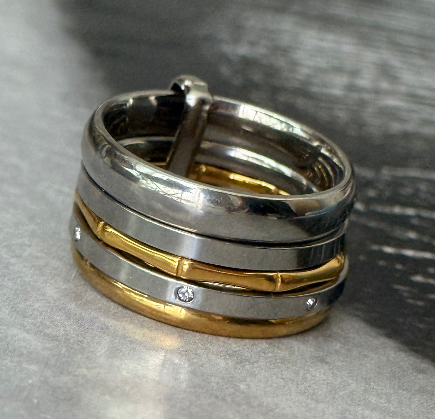 GOLD MIX RING (Size 9)