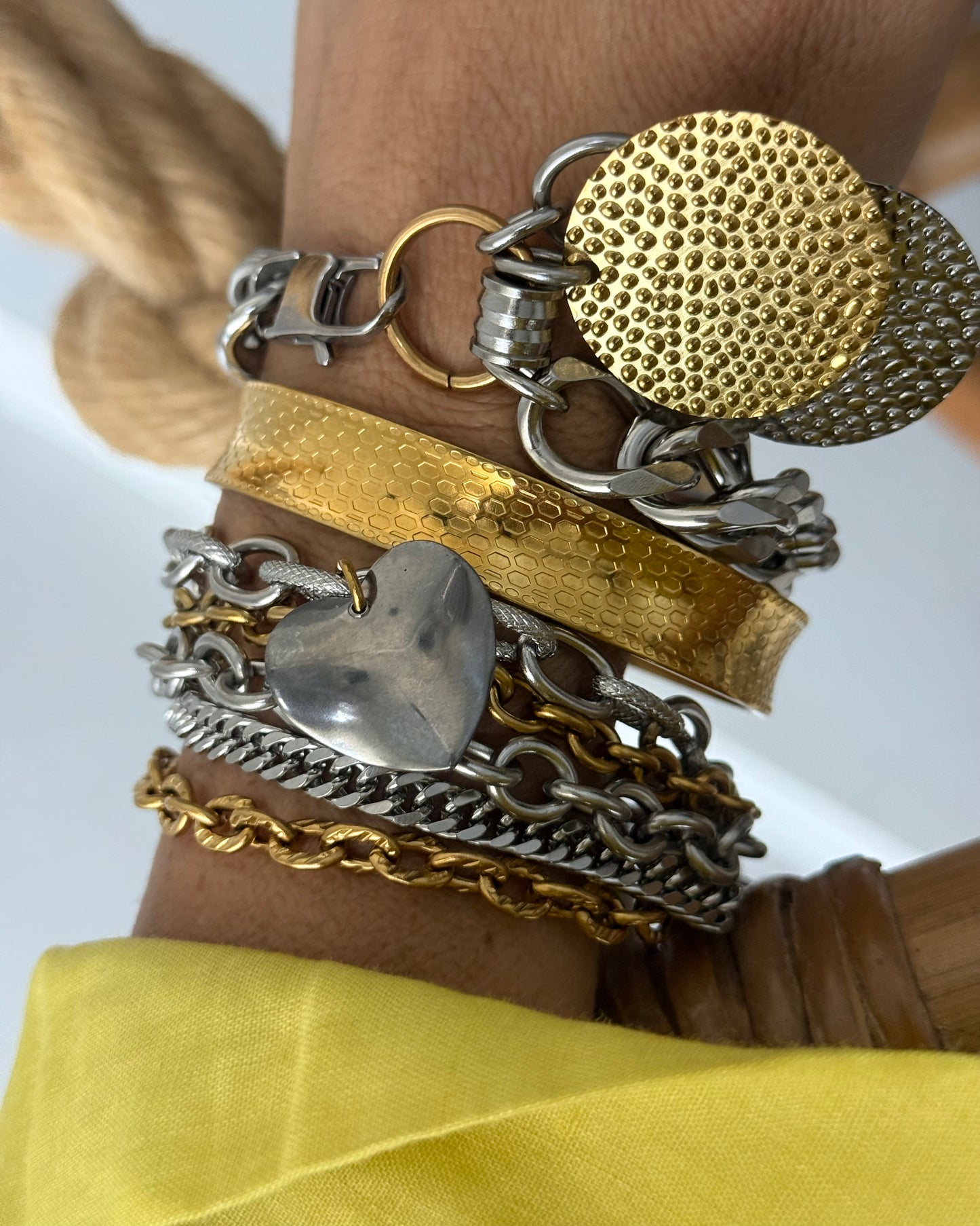 FIVE CHAINS HEART BRACELET