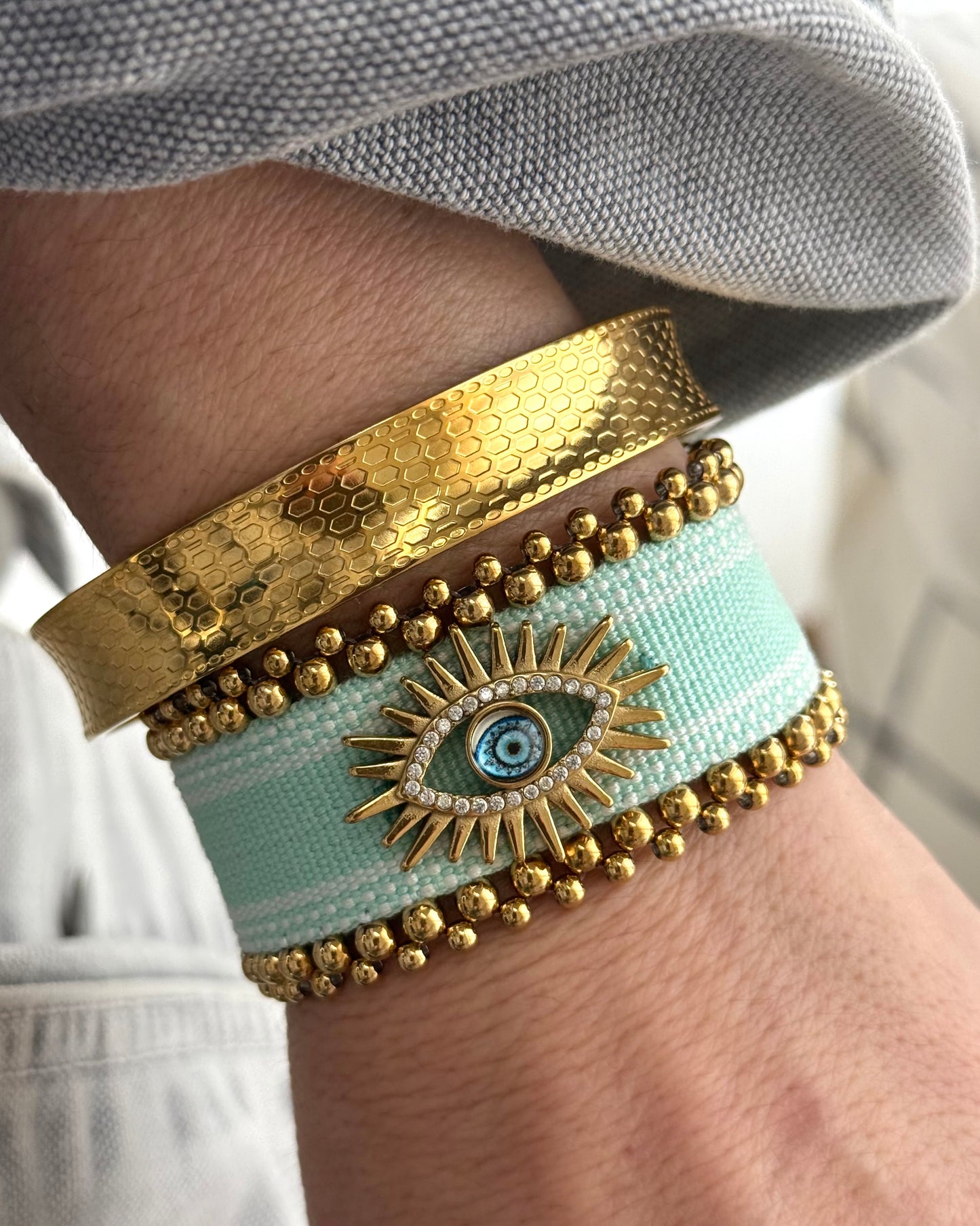 EYE CHARM ADJUSTABLE BRACELET