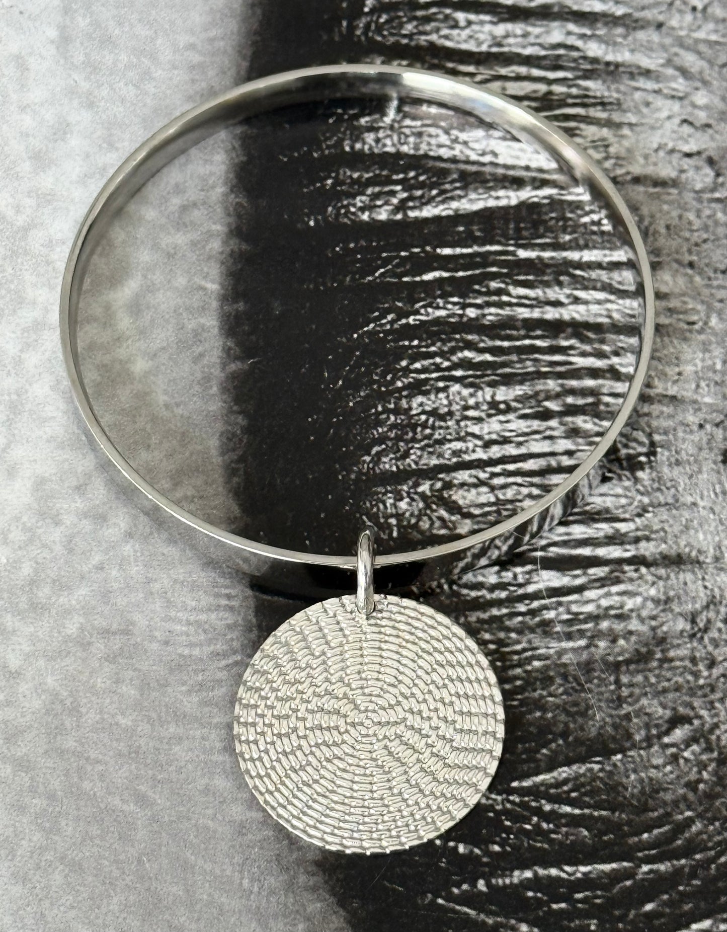 SILVER DISC BANGLE