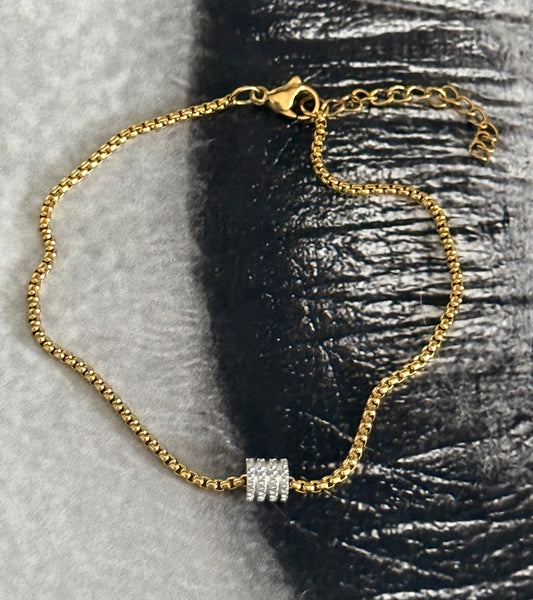 SILVER BAR ANKLET
