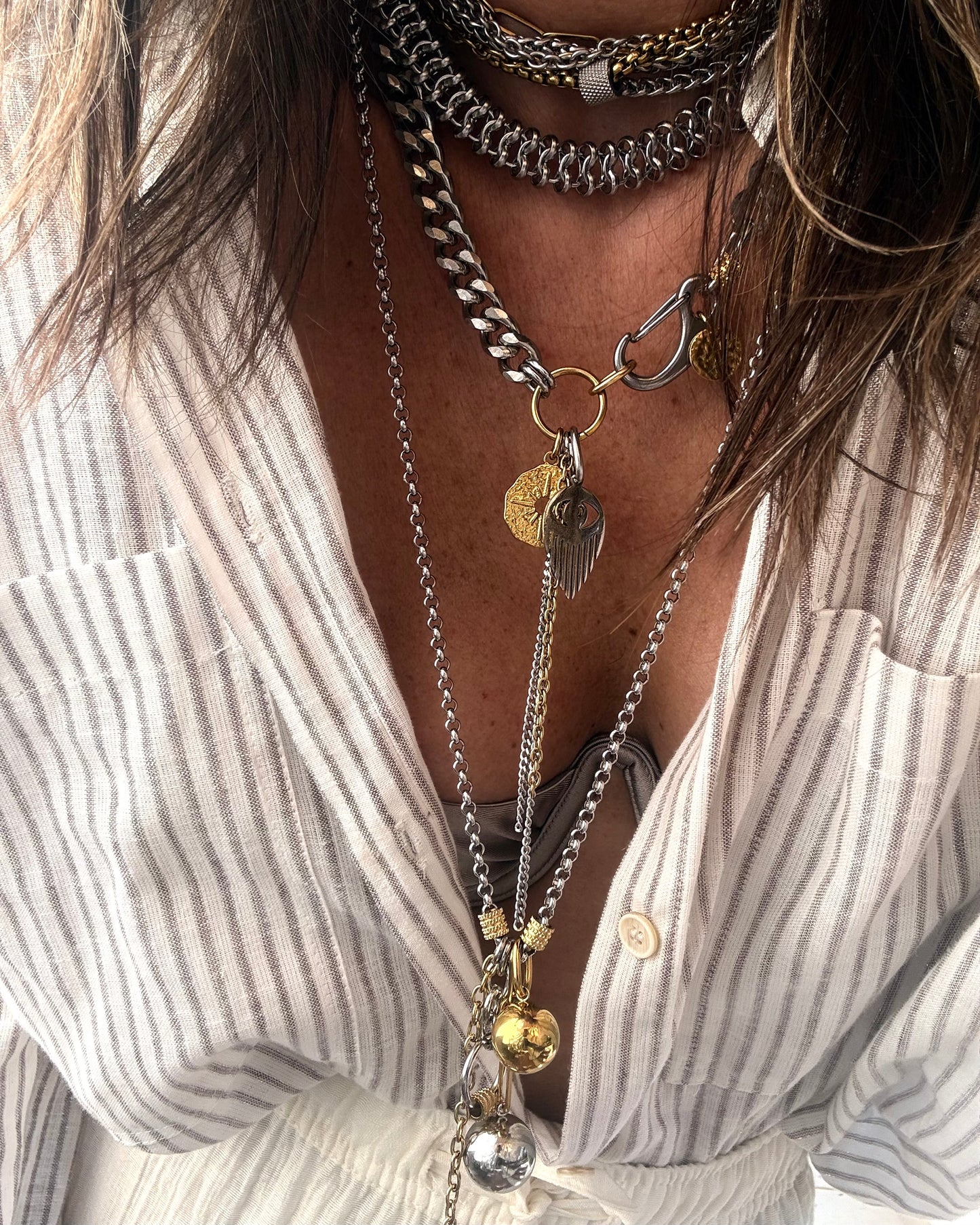 DUAL SPHERE NECKLACE
