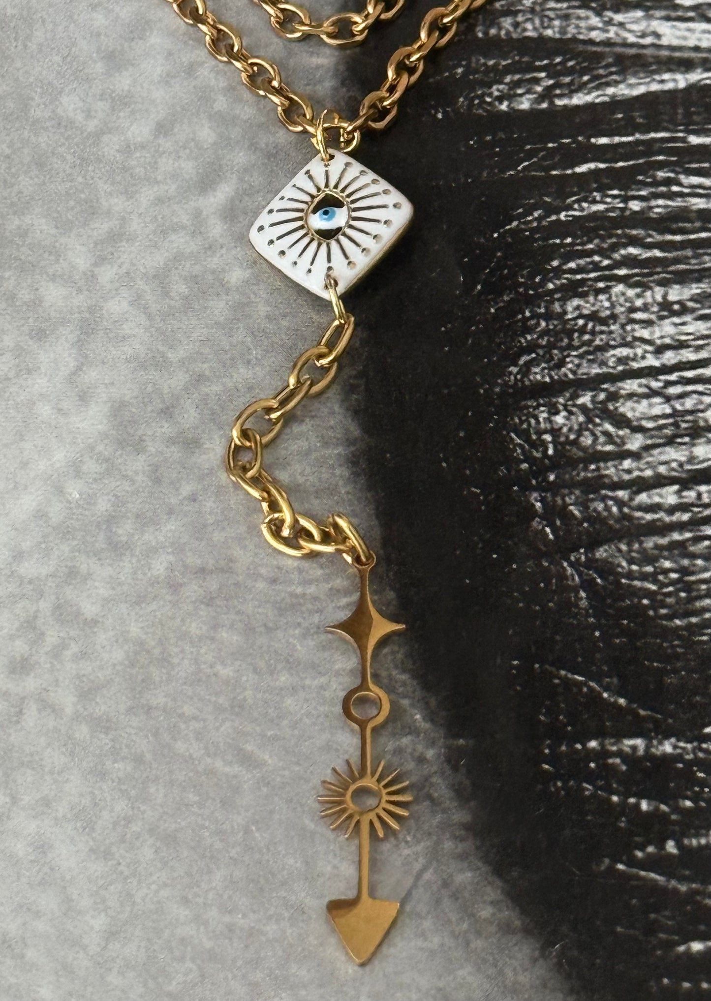 EVIL EYE WHITE NECKLACE