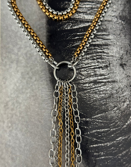 DUAL FLOW TIE NECKLACE