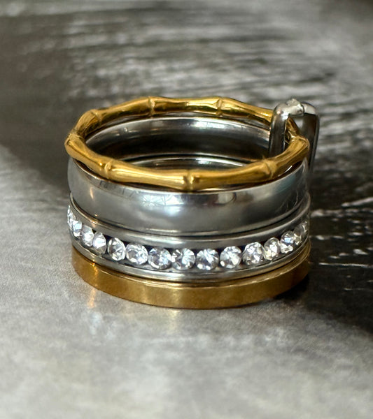 METAL MERGE RING (Size 8)