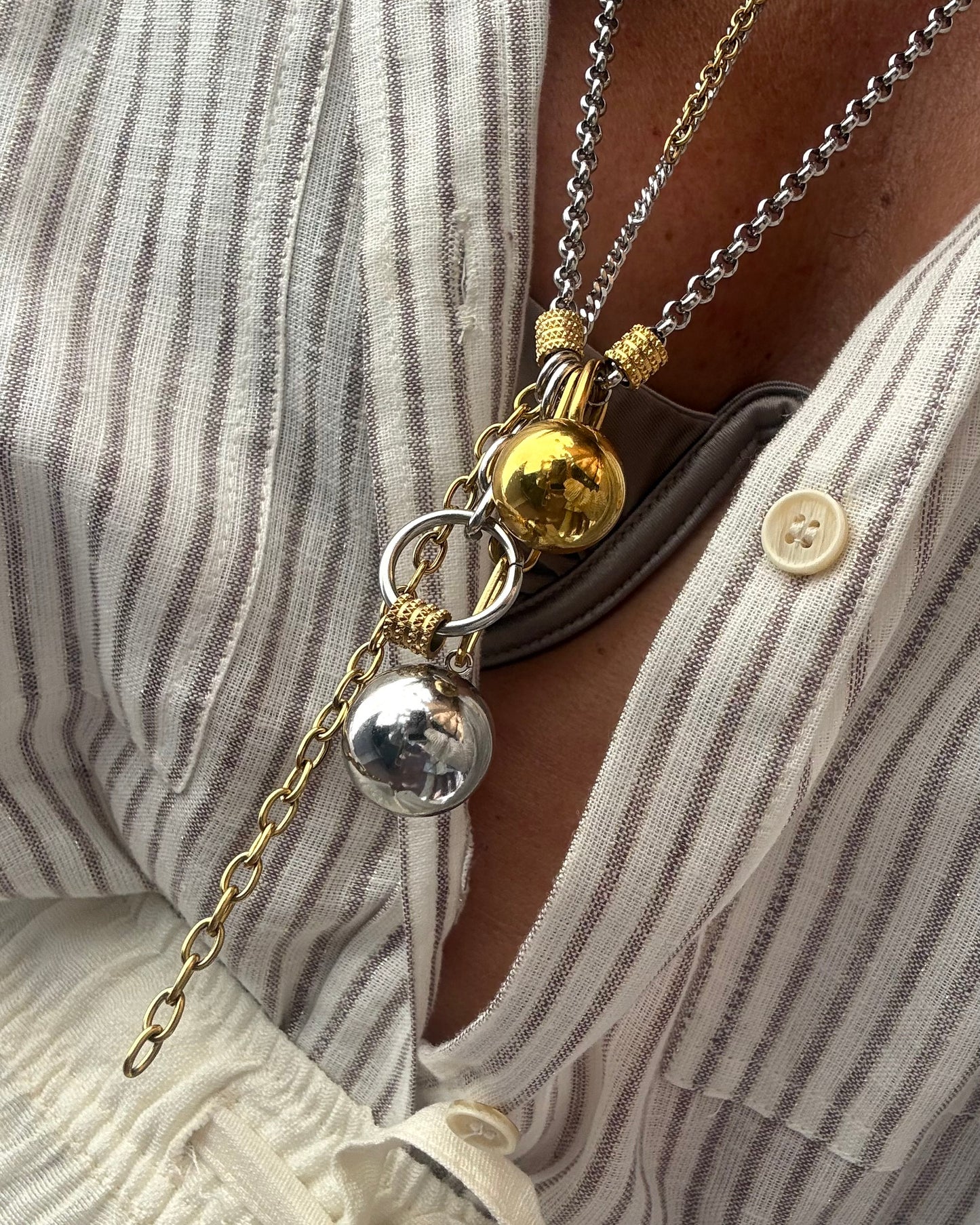 DUAL SPHERE NECKLACE