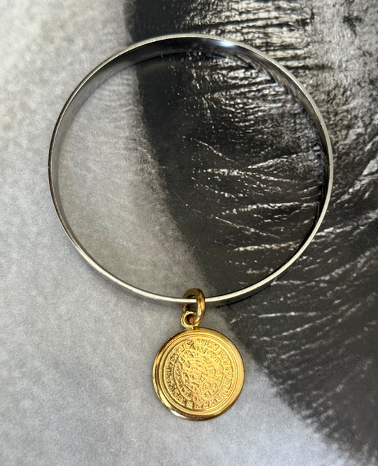 PHAISTOS SILVER BANGLE