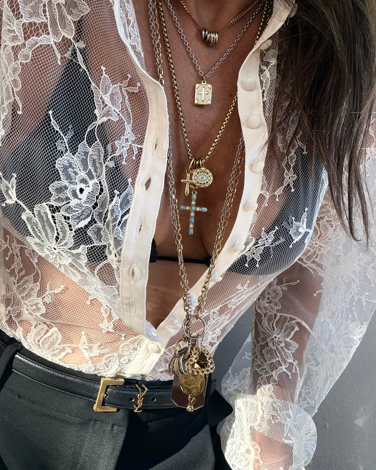 MIXED CHARMS LONG NECKLACE