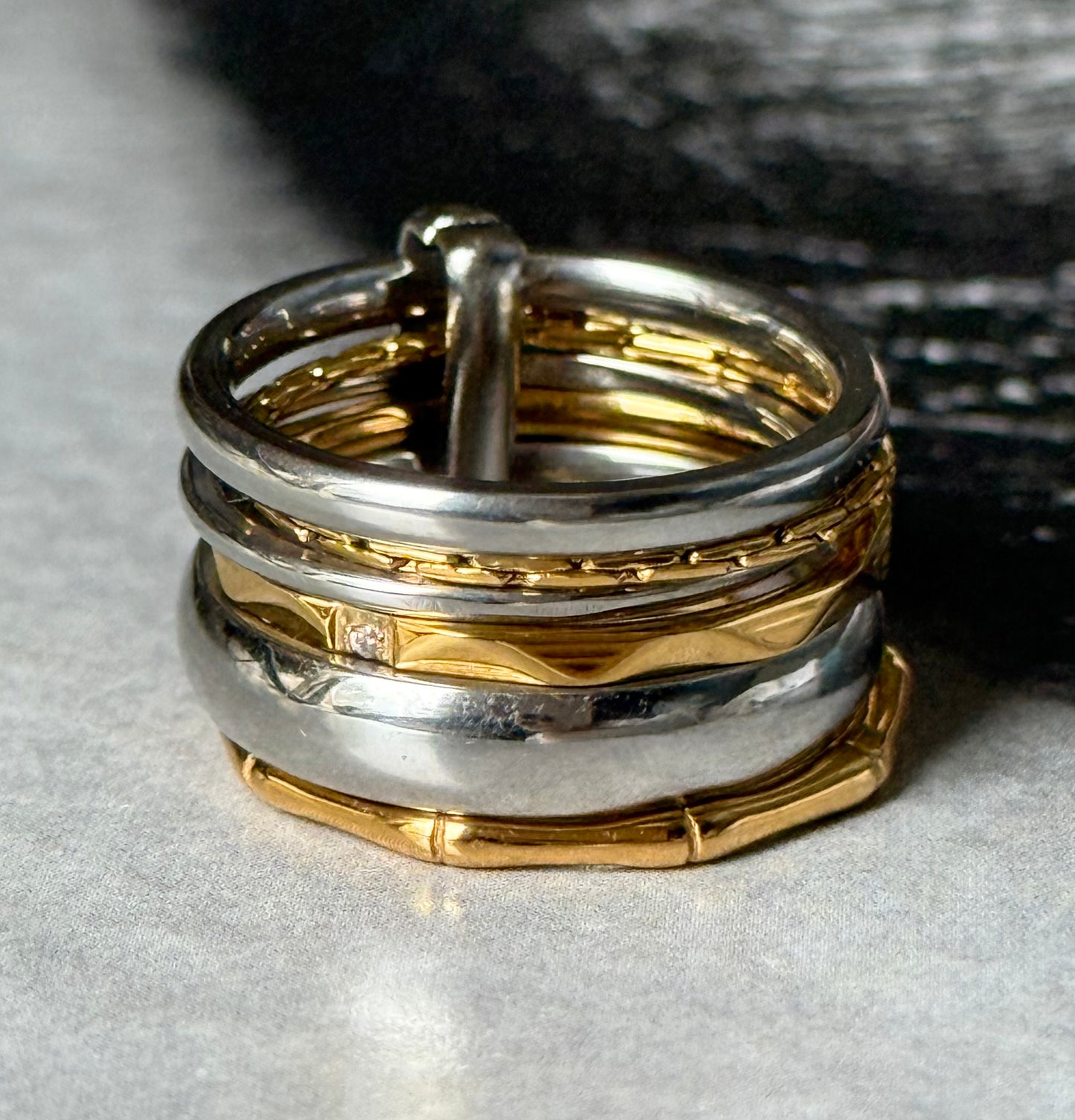 CHAIN BOND RING (SIZE 7)