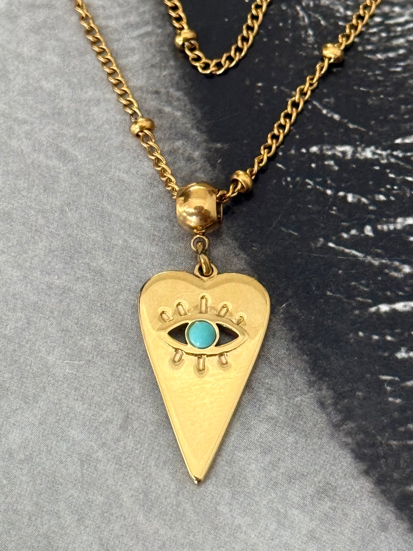 EYE OF HEART NECKLACE