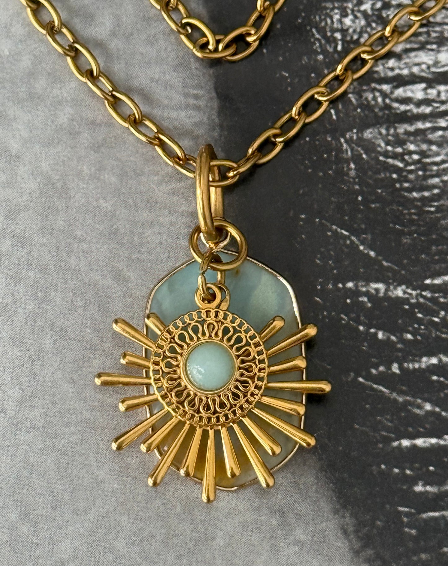 SUNSTONE CHARM NECKLACE