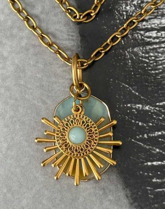 SUNSTONE CHARM NECKLACE