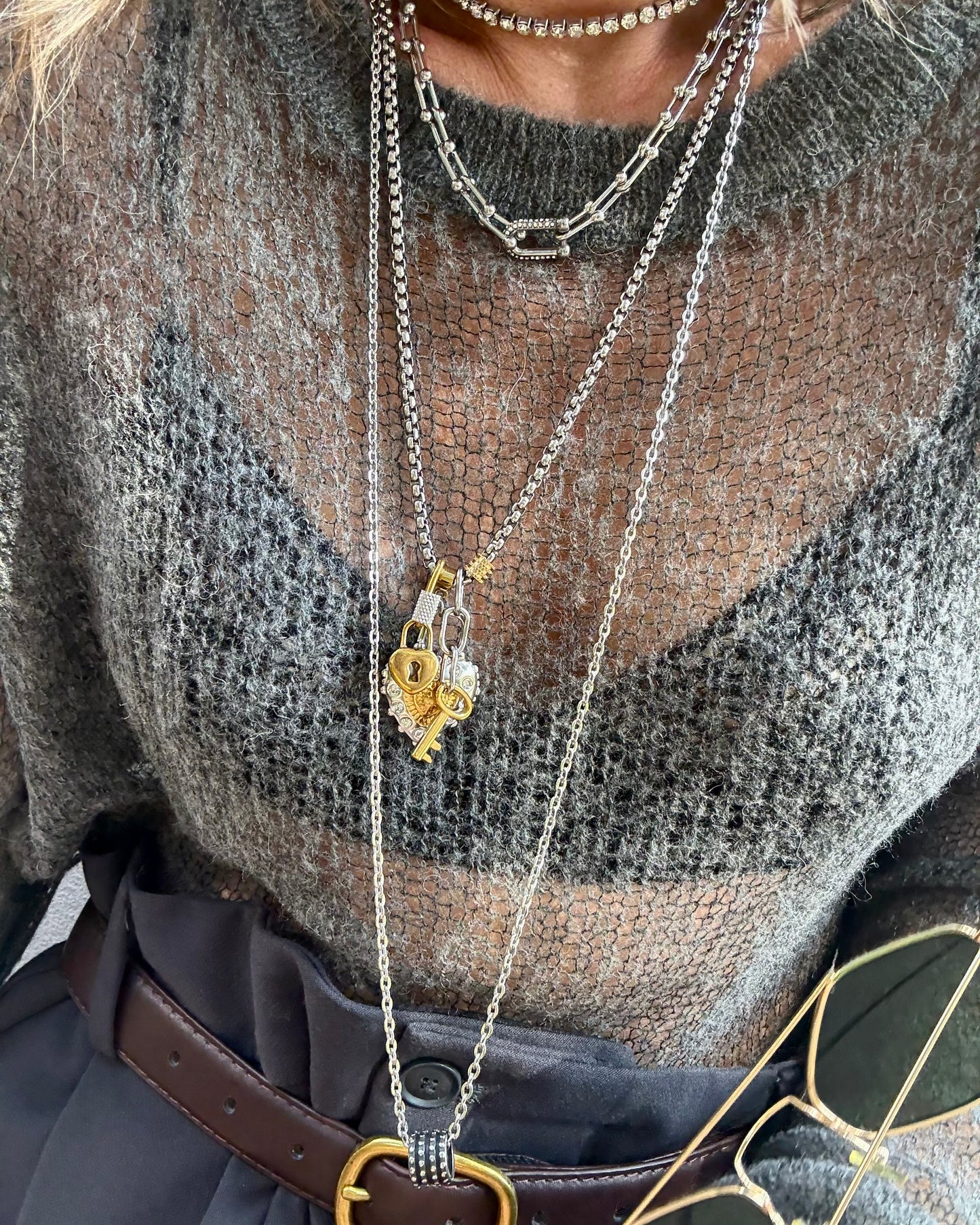 LUSTRE SILVER NECKLACE