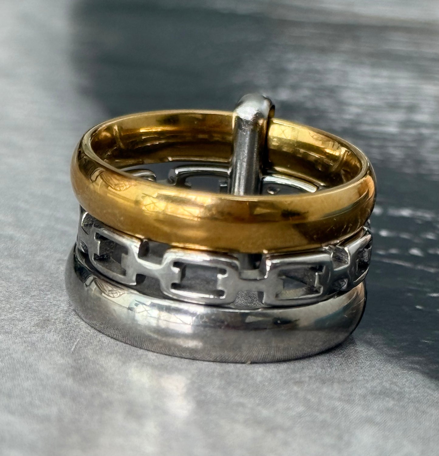 CHAIN STACK RING ( Size 8)