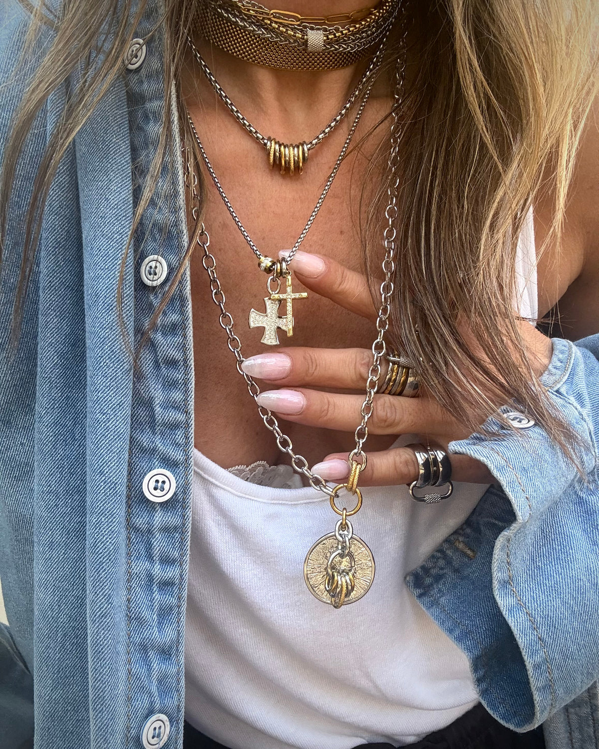 MIX LINK BOX CHAIN NECKLACE