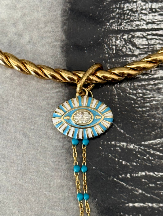 GOLDEN EYE TWIST CHOKER