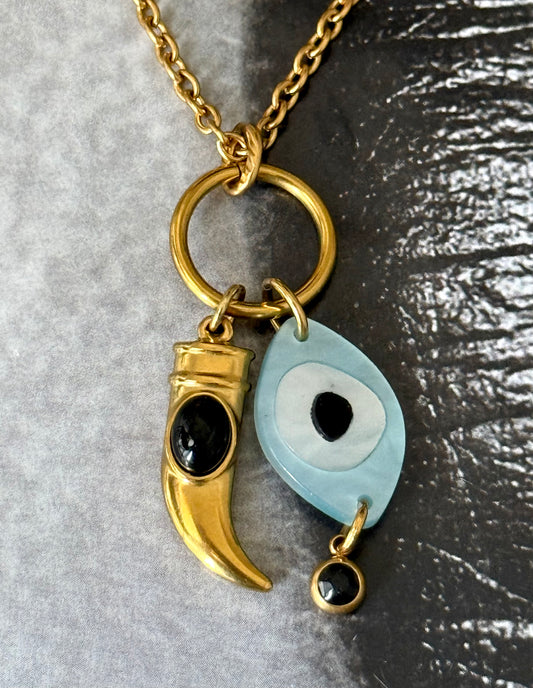 EVIL EYE CHARM NECKLACE