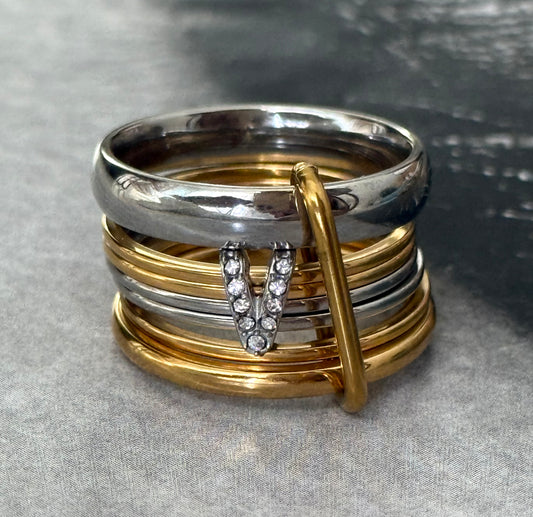 GLEAM SET RING (SIZE 9)