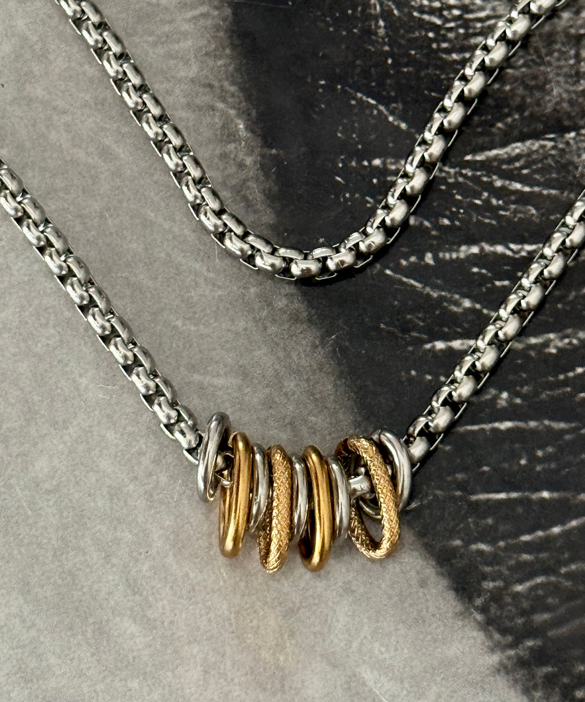 MIX LINK BOX CHAIN NECKLACE