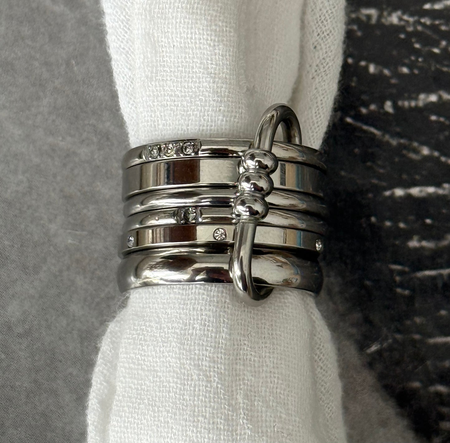 SILVER STACK RING (SIZE 7 & 8)