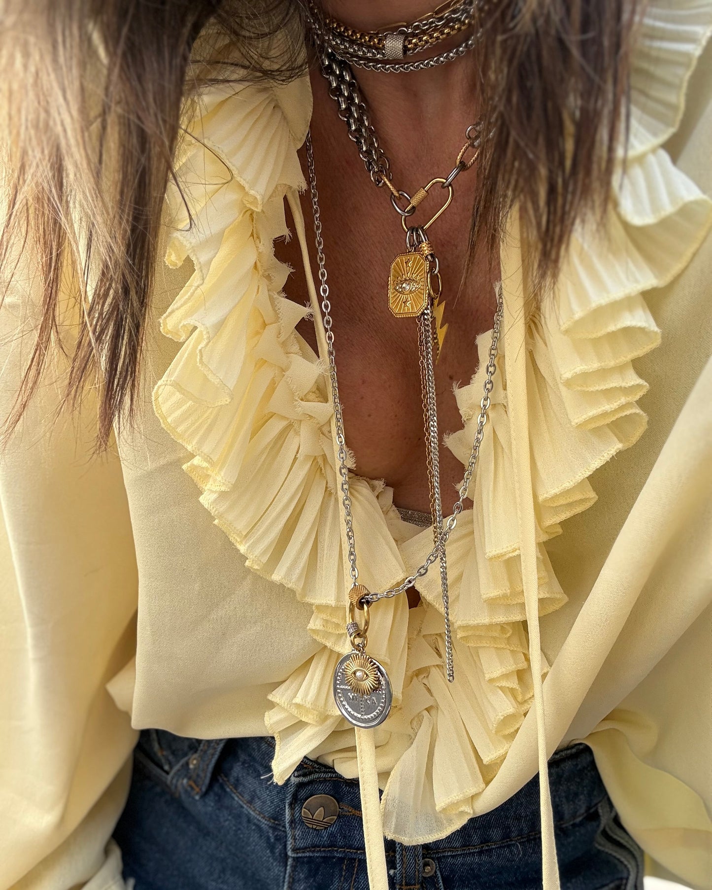 DUAL TONE COIN NECKLACE