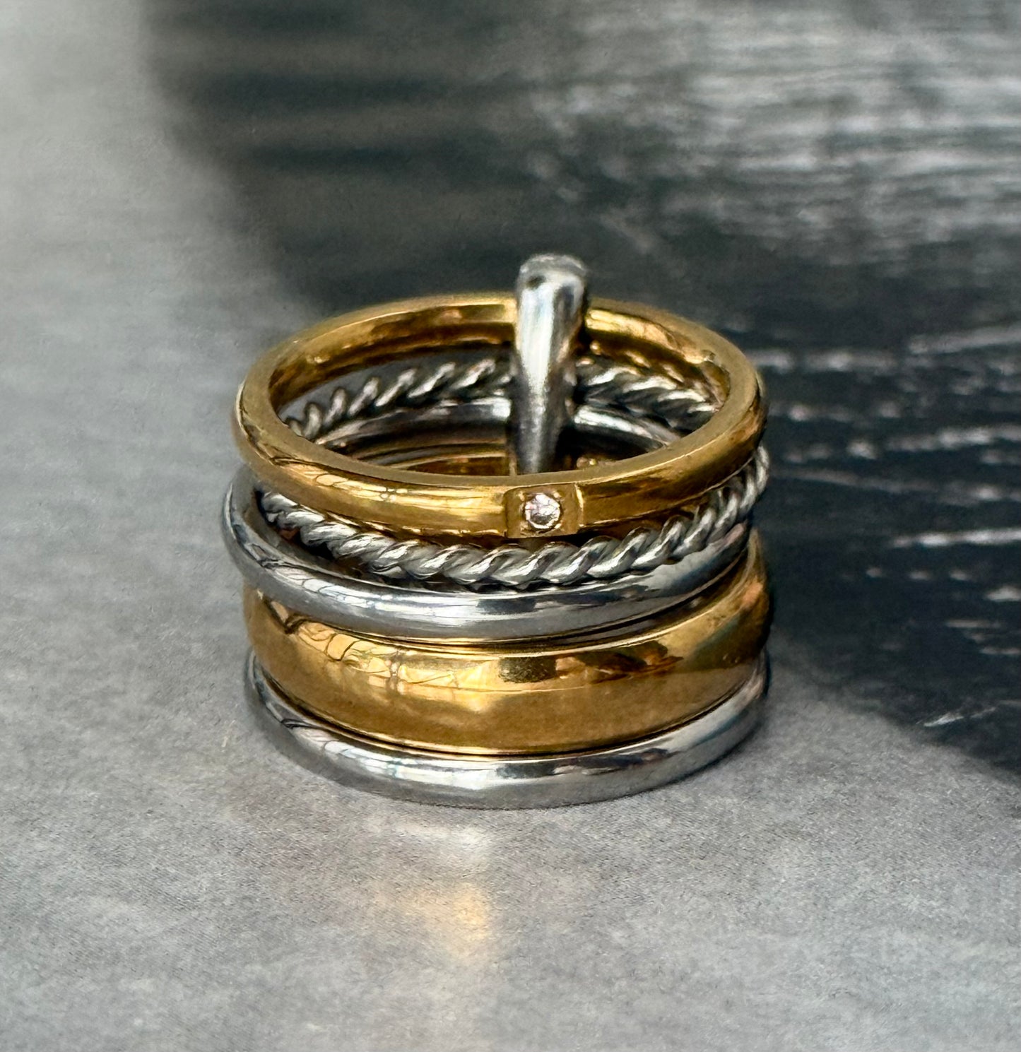 CHEVALIER GOLD SHINE RING (Size 6)
