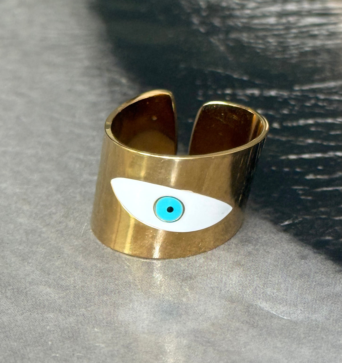 EVIL EYE CUFF RING