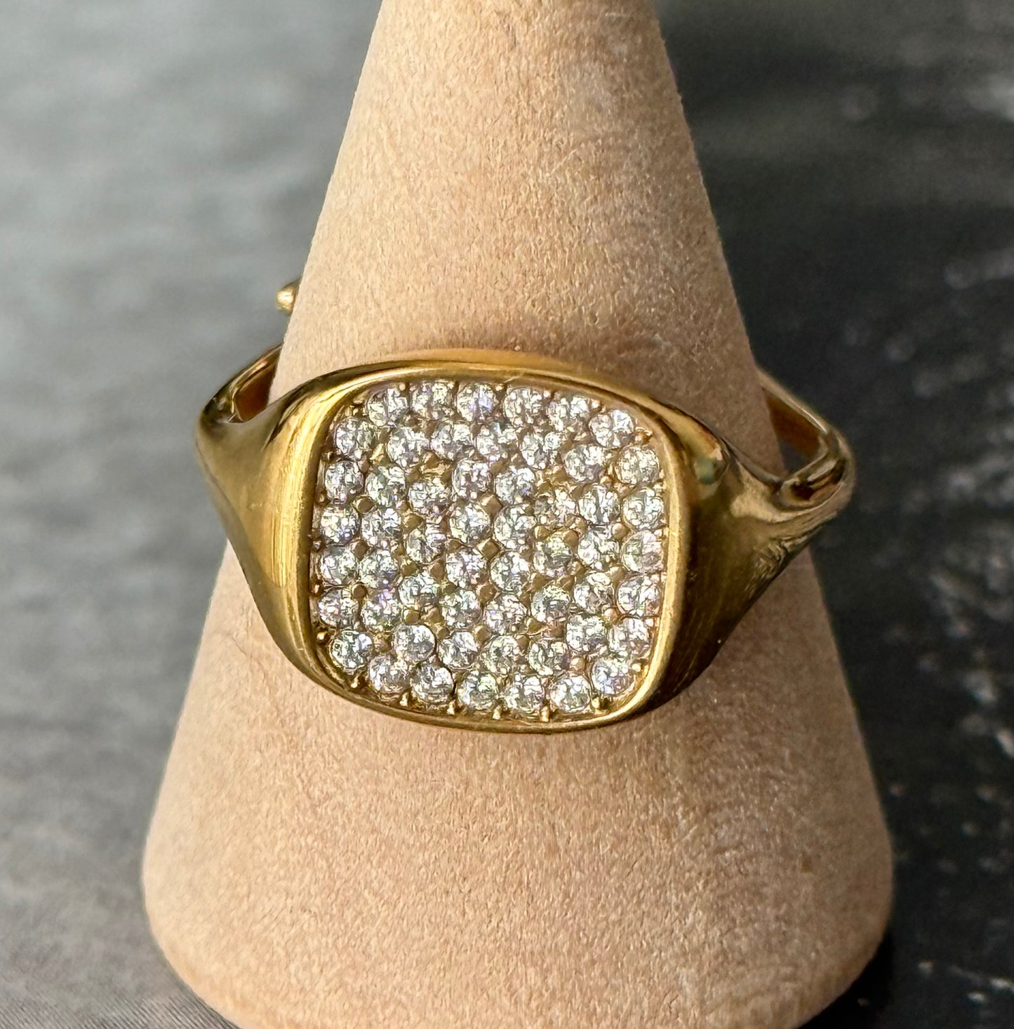 SHINY SQUARE ADJUSTABLE RING