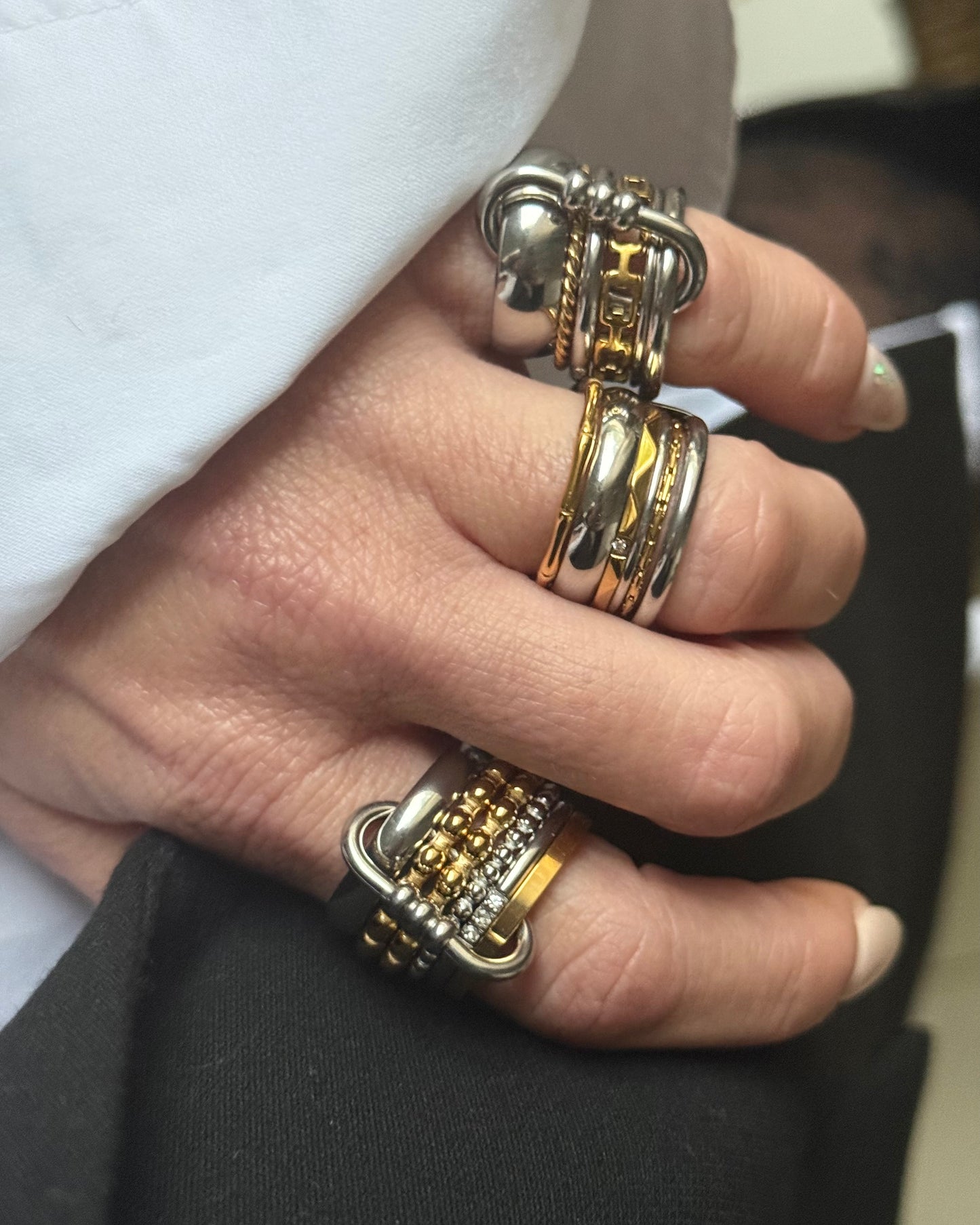 CHAIN BOND RING (SIZE 7)