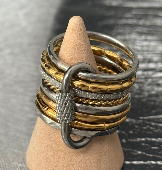 DUAL TONE RING SET (SIZE 8)