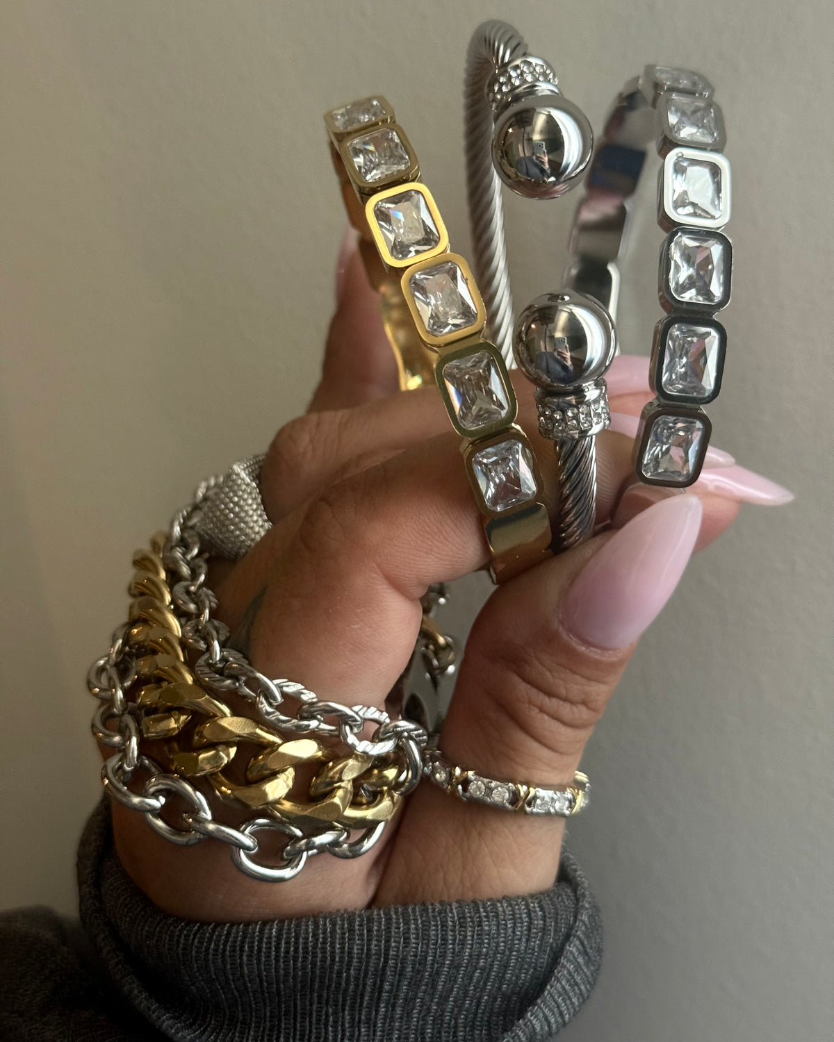 TRIPLE HEART CHAIN BRACELET