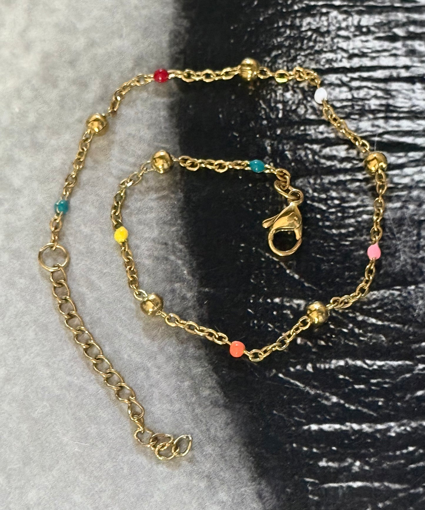 MULTICOLOR BEADS ANKLET