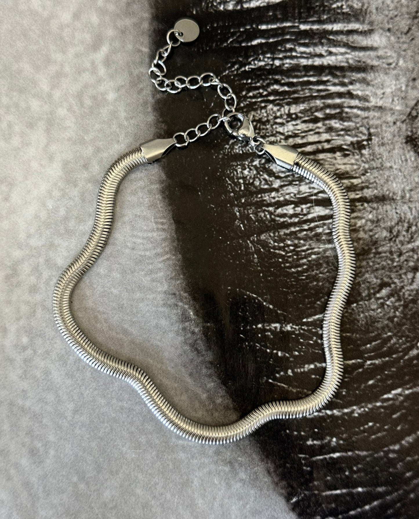 SILVER SNAKE ANKLET