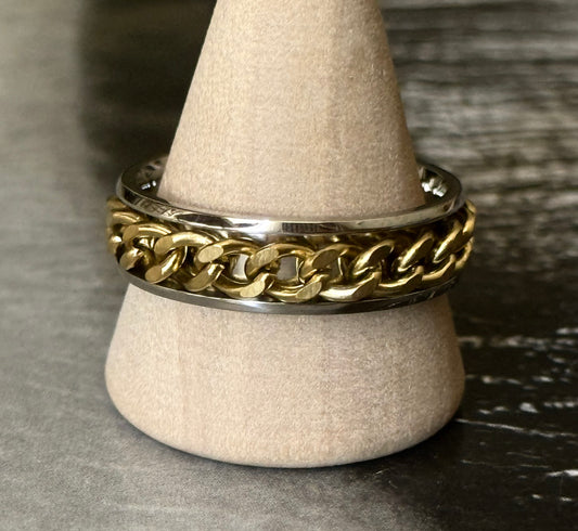 GOLD CHAIN RING