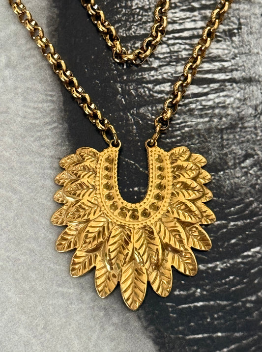 GOLDEN FEATHER NECKLACE
