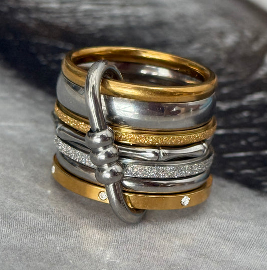 PRISM LINK RING (Size 7)