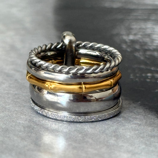 CHEVALIER SILK BAND RING (Size 6)