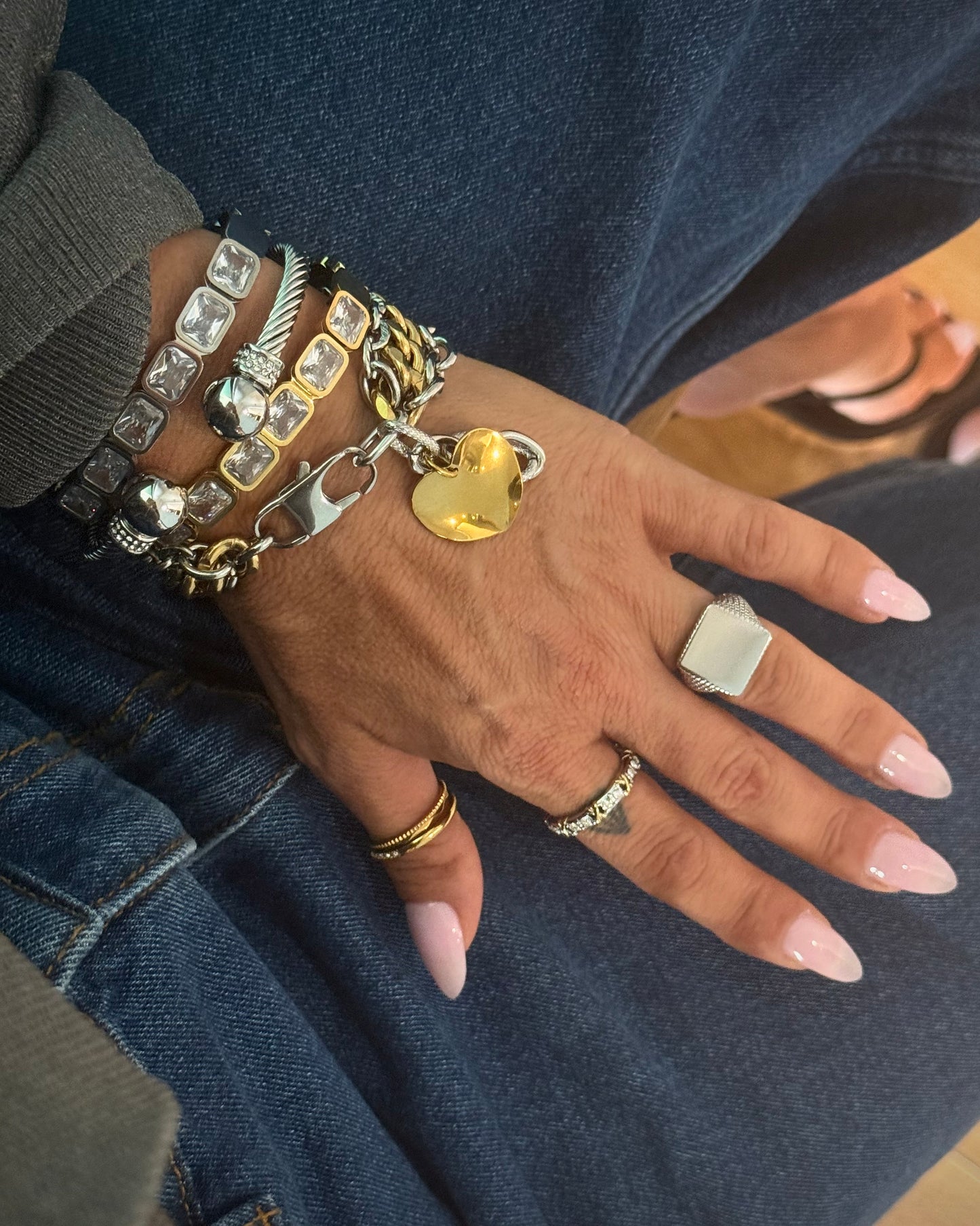 TRIPLE HEART CHAIN BRACELET