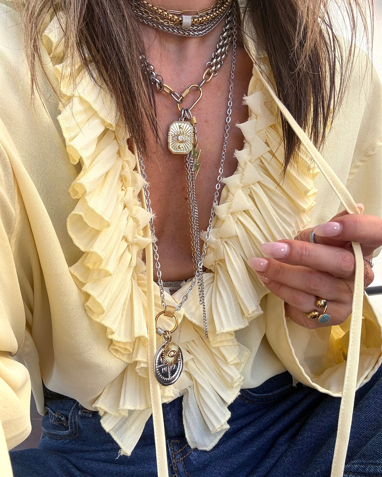 DUAL TONE COIN NECKLACE