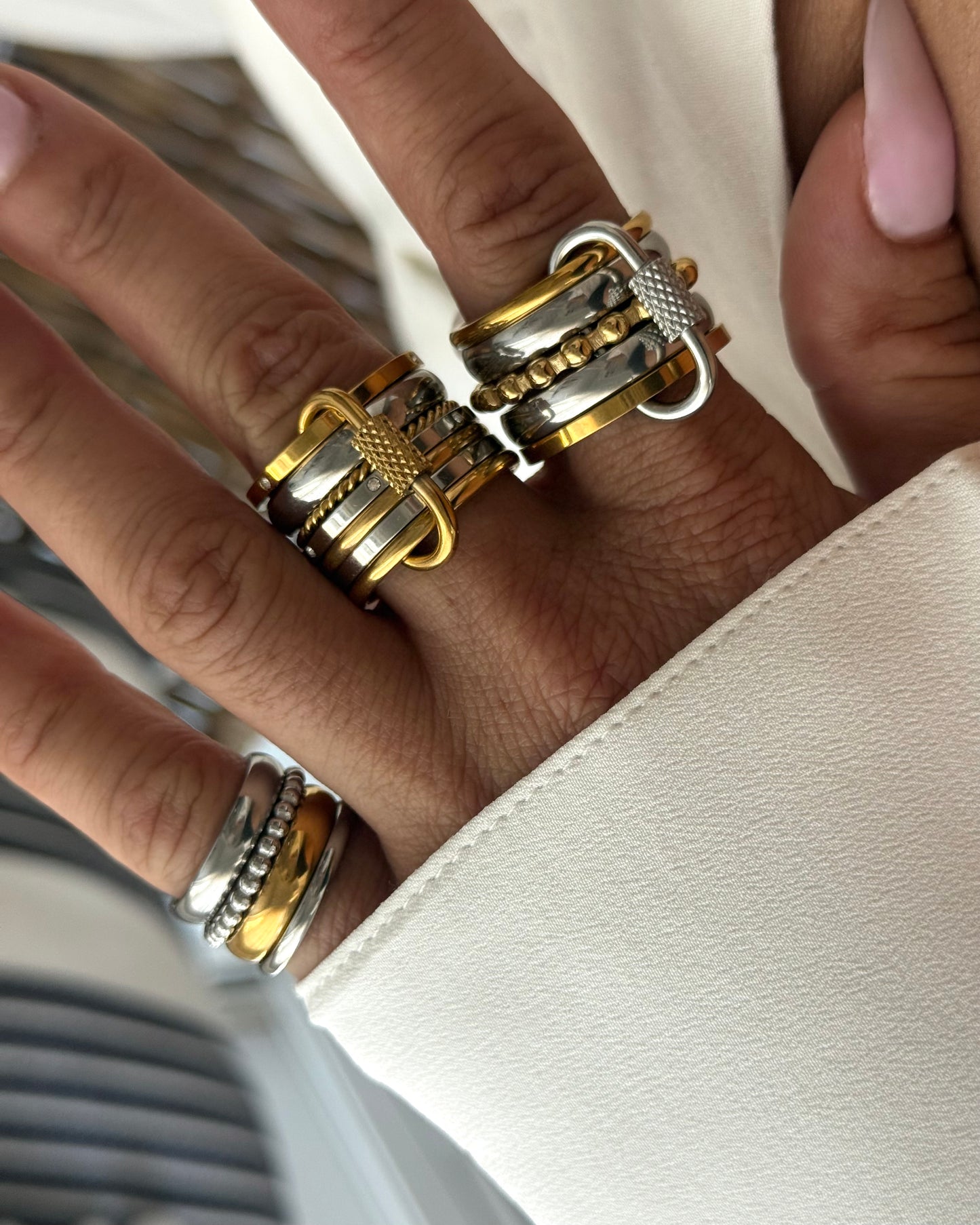 CHEVALIER TWIN LINK RING (SIZE 5)
